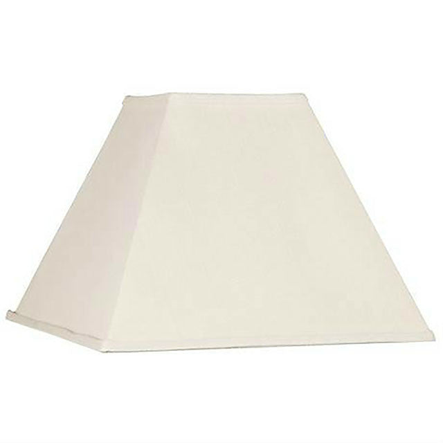 Upgradelights Eggshell Silk Square Mission Style 12 Inch Nickel Plated Washer Fitted Lampshade