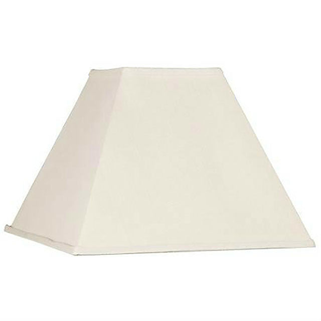 Upgradelights Eggshell Silk Six Inch Square Mission Style Nickel Clip On Chandelier Lampshade