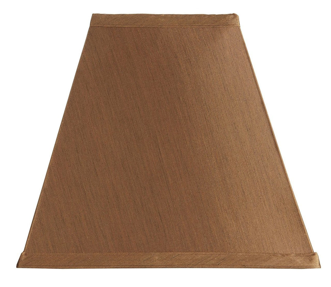 Upgradelights Copper Silk Square Mission Style 8 Inch Nickel Clip On Lampshade
