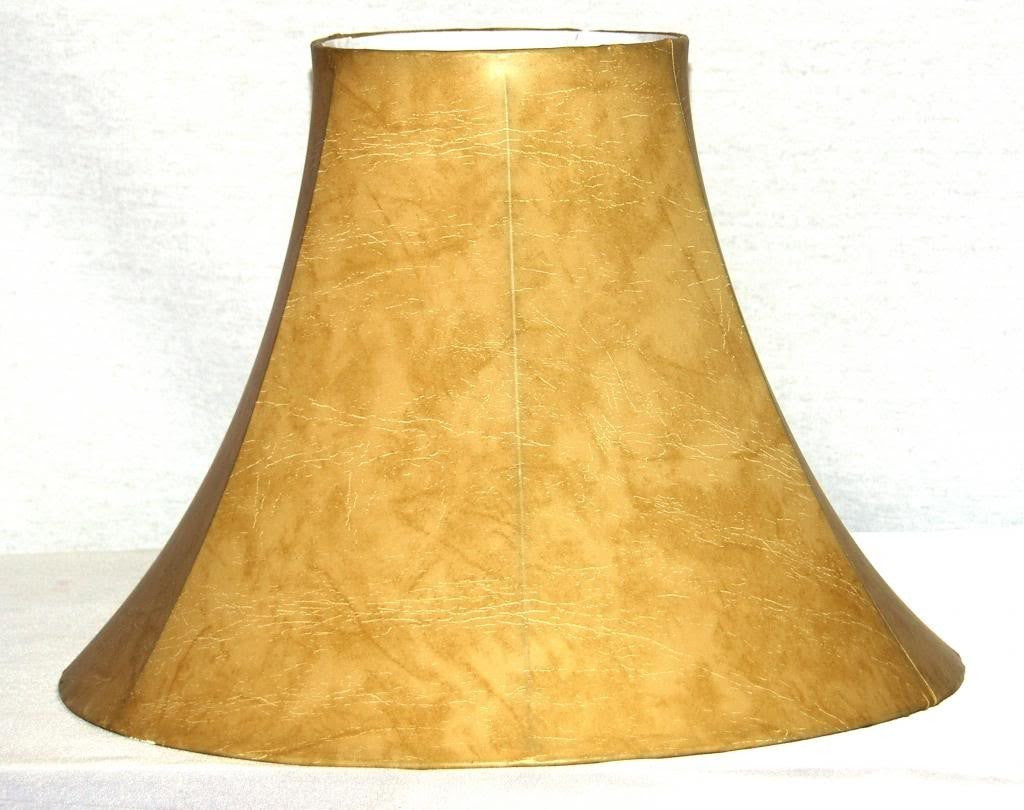 UpgradeLights Tan Leatherette 10 Inch Bell Lampshade with Uno Fitter