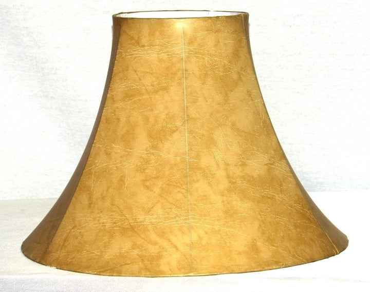 UpgradeLights Tan Leatherette 10 Inch Bell Lampshade with Uno Fitter