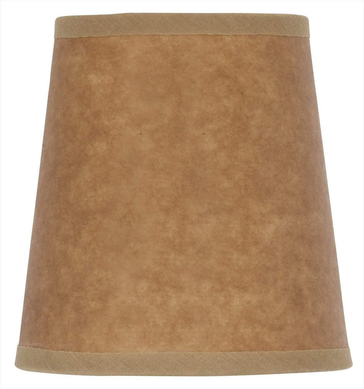 UpgradeLights Beige Oiled Parchment 4 Inch Barrel Drum Clip On Chandelier Shades (Set of 6)