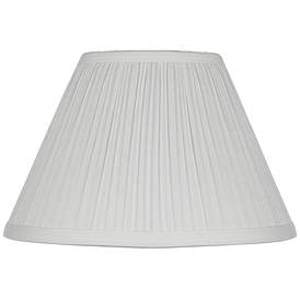 Upgradelights Pleated White Shantung 12 Inch Uno Lamp Shade Replacement 6x12x8