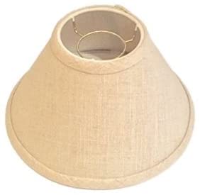 Light Beige Linen 12 inch Chimney Style Oil Lampshade Replacement