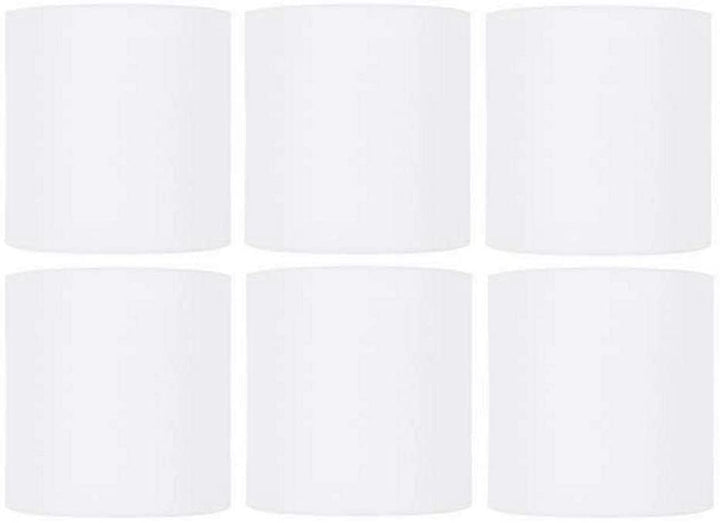 Set of 6 Barrel Drum 4 Inch Clip On Chandelier Lamp Shades
