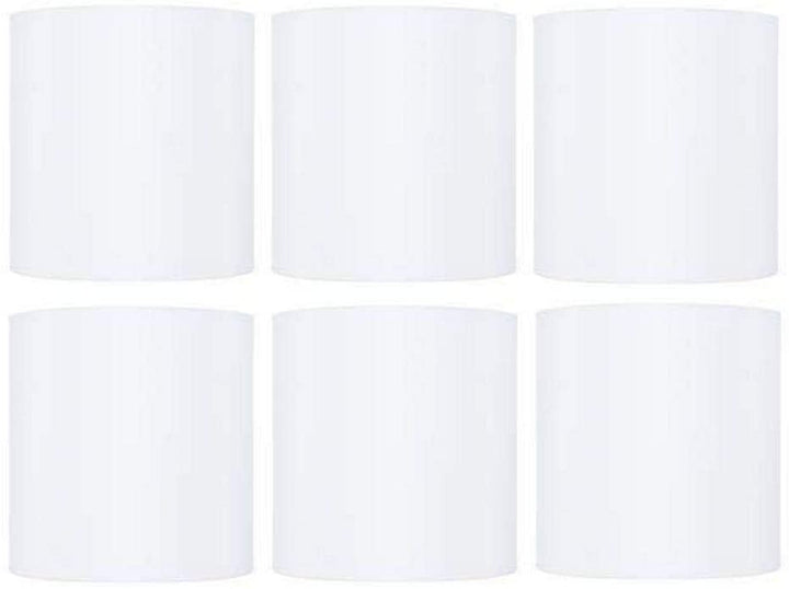 Set of 6 Barrel Drum 4 Inch Clip On Chandelier Lamp Shades