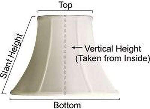 Off White Silk 10 Inch Square Bell Lampshade Replacement with Matching Harp and Finial