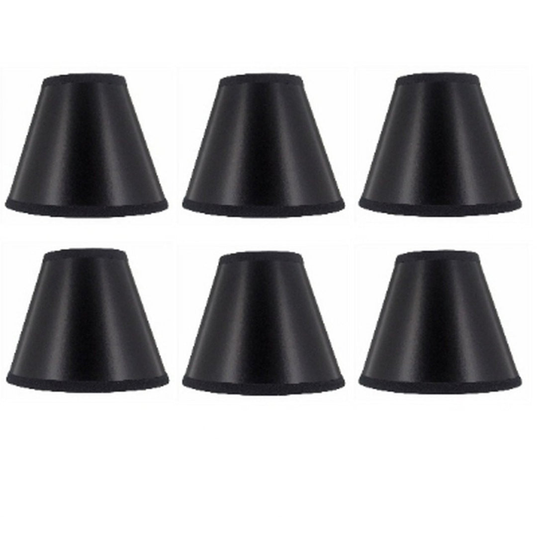 UpgradeLightsÌÎå«Ì´å Set of Six Black with Gold Lining Chandelier Lamp Shades