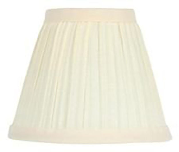 Upgradelights Eggshell Silk 6 Inch Mushroom Pleated Clip on Chandelier Shades (Set of 6)