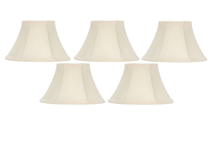 Upgradelights Set of 5 Bell Clip On 6 Inch Chandelier Lampshade Replacement 3x6x4.25