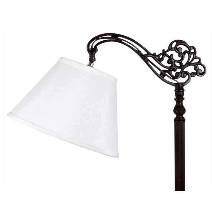 White Silk 12 Inch European Drum Lampshade with Uno Fitter