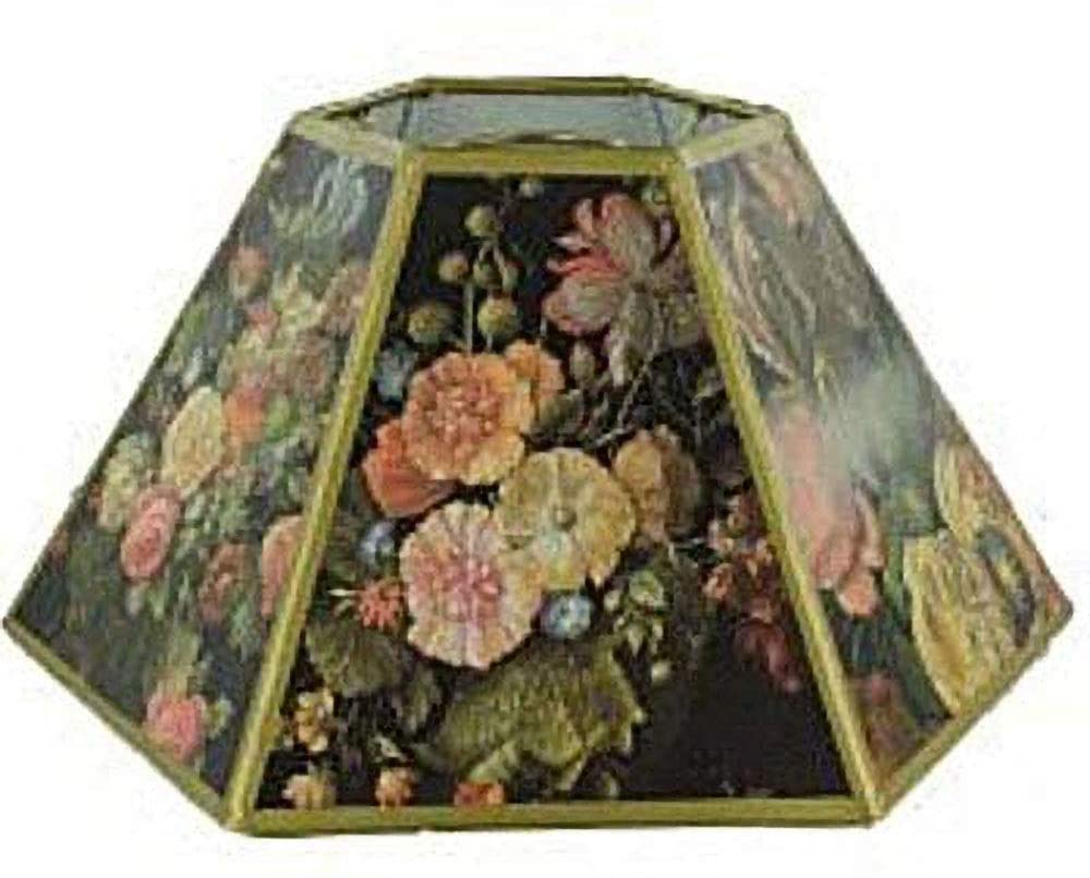 Black Floral Hex 12 Inch Uno Lampshade Replacement