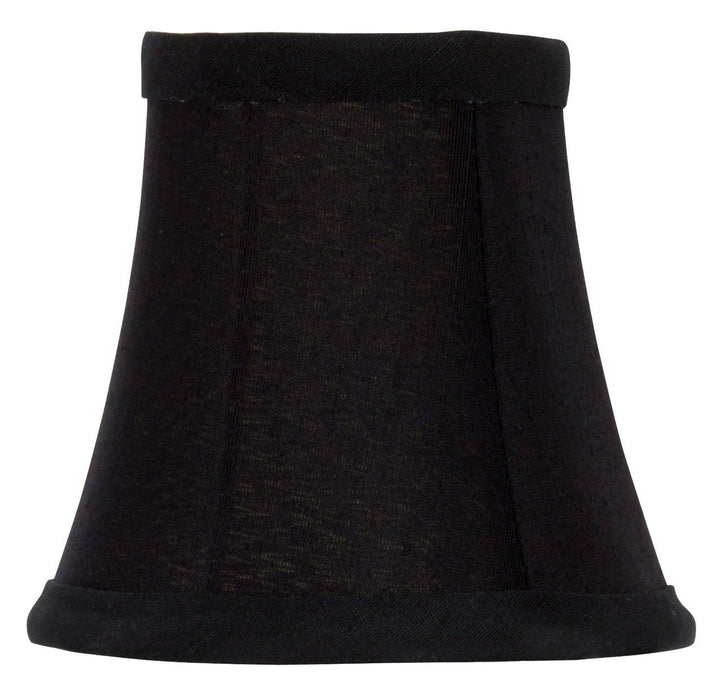 UpgradeLights Set of 6 Chandelier Lamp Shades 5 Inch Black Silk with Gold Lining Bell