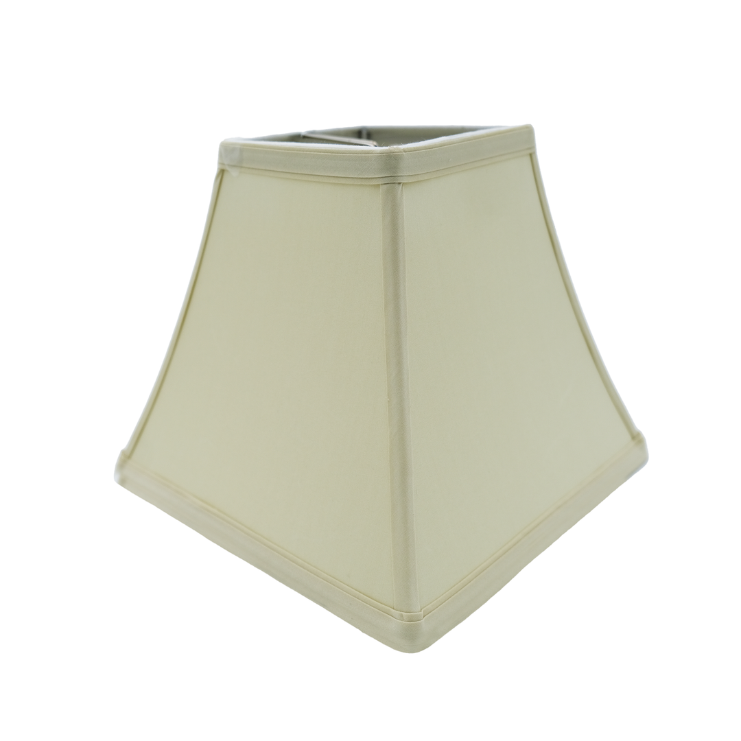 Square Bell 8 Inch Clip on Candle Stick Replacement Lamp Shade Eggshell