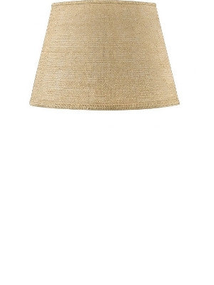 UpgradeLights Beige Burlap 12 Inch European Drum Lampshade with Uno Fitter