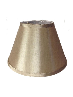 Tan Silk 12 Inch Empire Washer Fitter Lampshade Replacement with Matching Harp and Finial