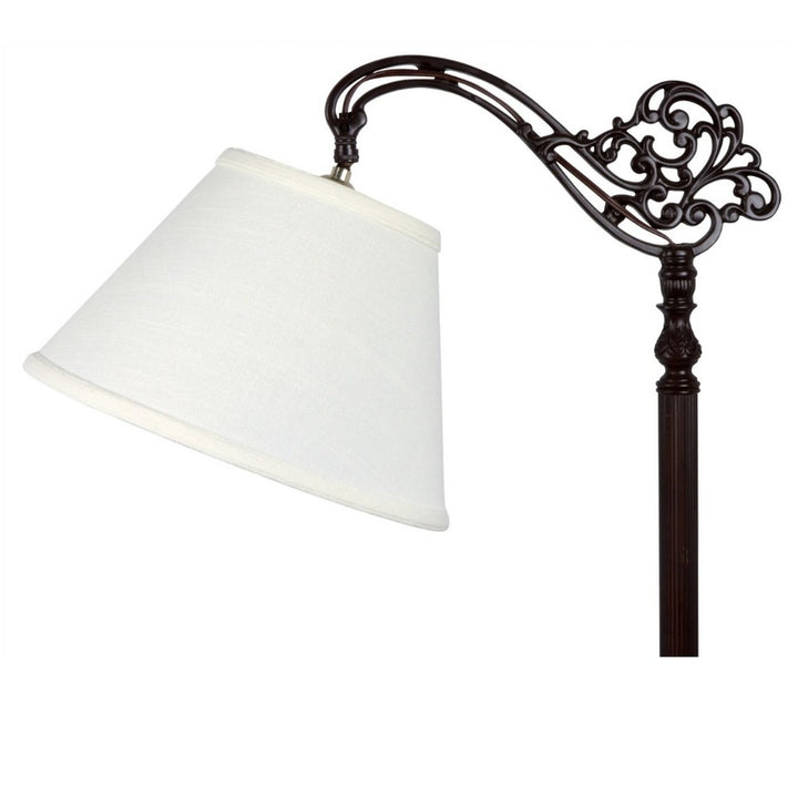 UpgradeLights White Linen 12 Inch European Drum Lampshade with Uno Fitter