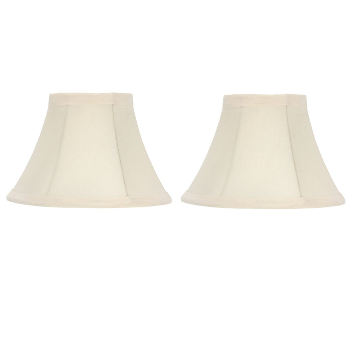 UpgradeLights Set of 2 Chandelier Lamp Shades 6 inch Eggshell Silk(Ui20)