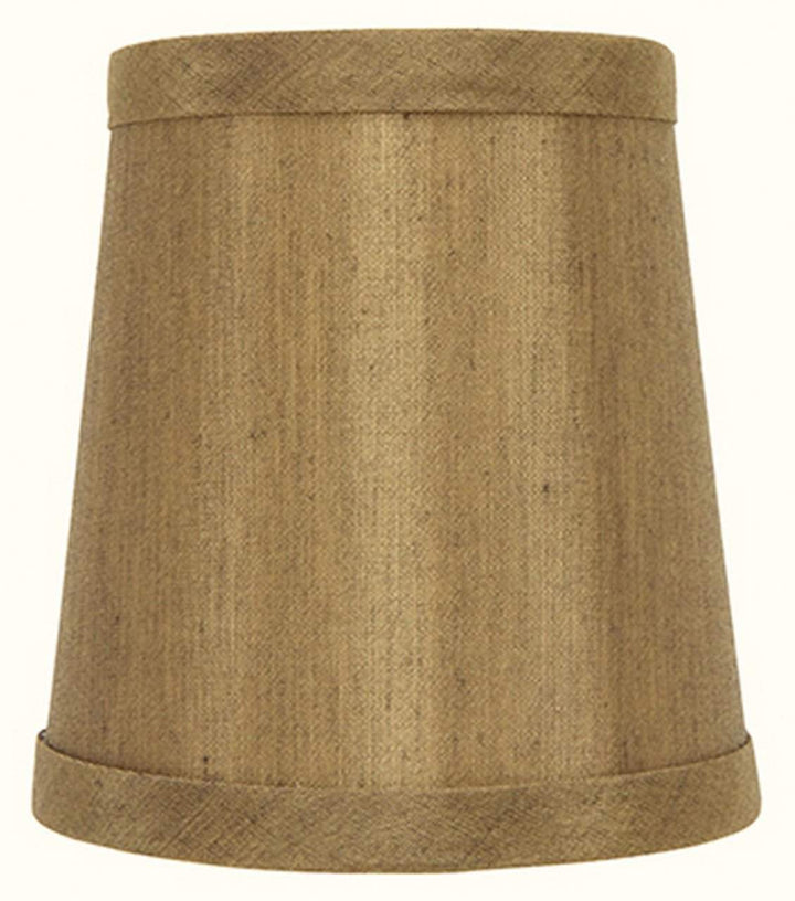 UpgradeLights Bronze Pleated Silk 4 Inch Barrel Drum Clip On Chandelier Shades (set of 6)