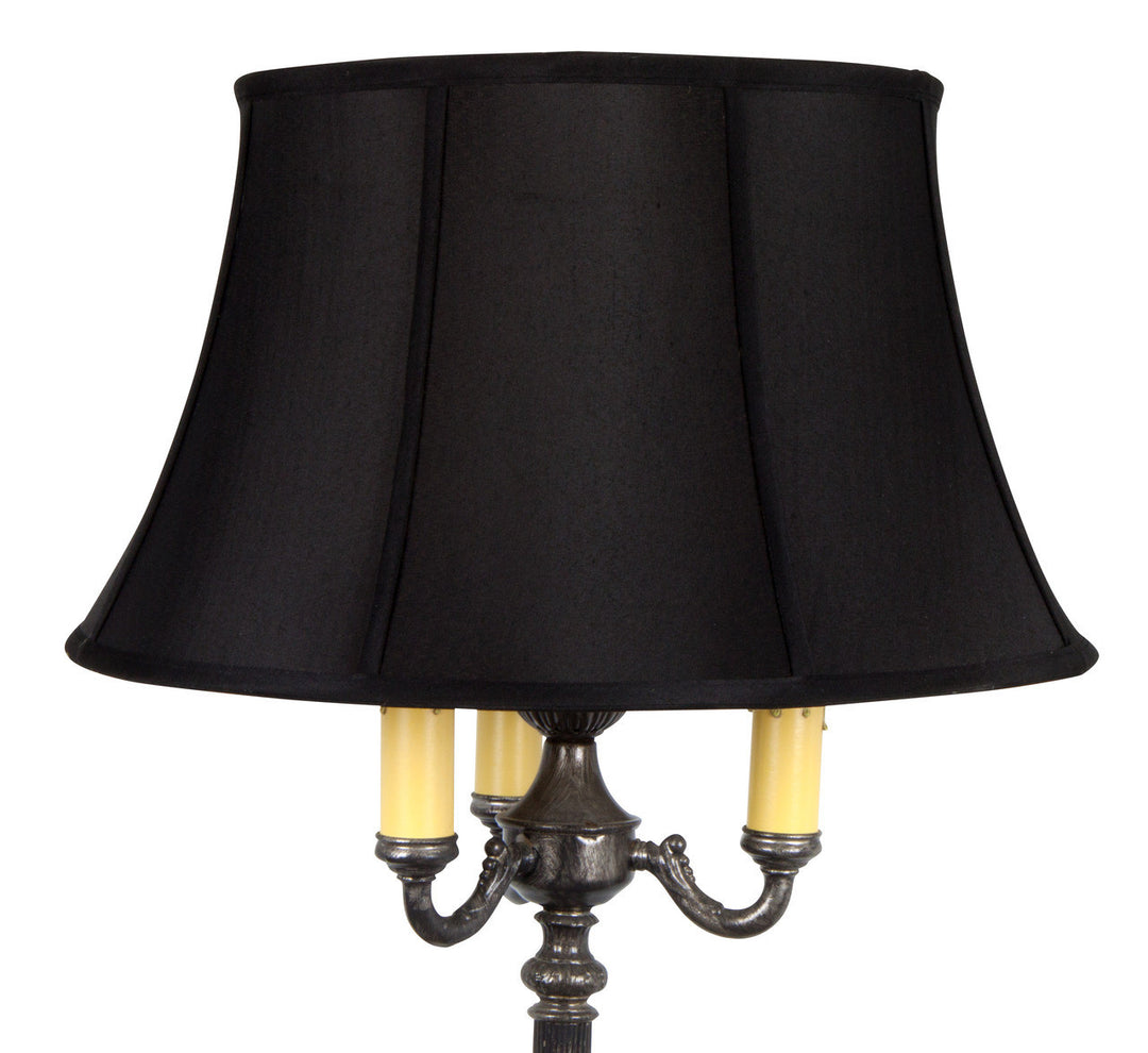 UpgradeLights Black Silk 19 Inch Victorian Floor Lampshade Replacement