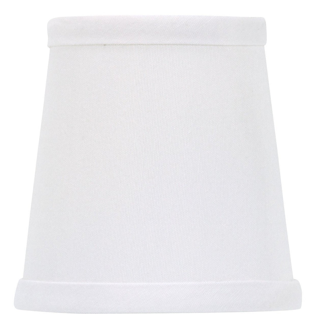 Upgradelights White Linen 4 Inch Retro Drum Clip On Chandelier Lampshade