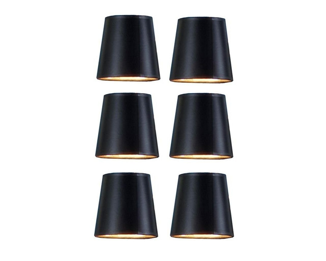 UpgradelightsÌÎå«Ì´åÂ Five Inch Clip on Chandelier Lampshades with Nickel Bulb Clip (Black)