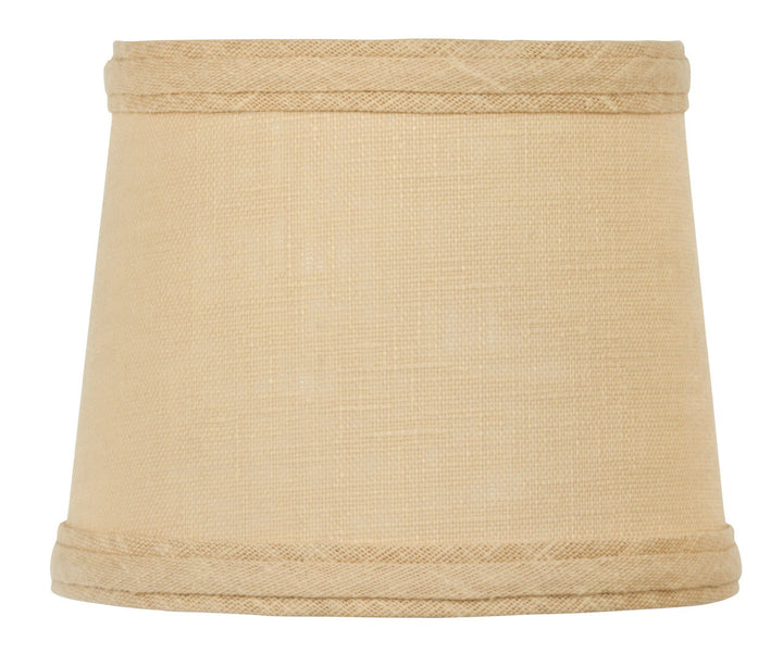 UpgradeLights 6 Inch Drum Style Chandelier Mini Lamp Shade Clip on Beige Linen