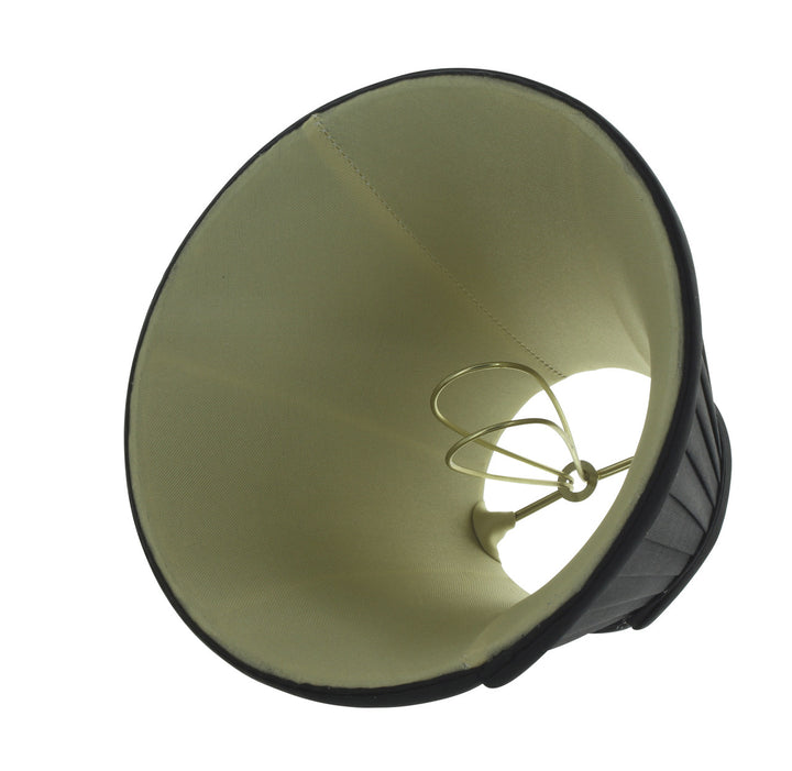 UpgradeLightsÌÎå«Ì´å Silk Side Pleat 5 Inch Black with Gold Chandelier Shade Mini Clip on