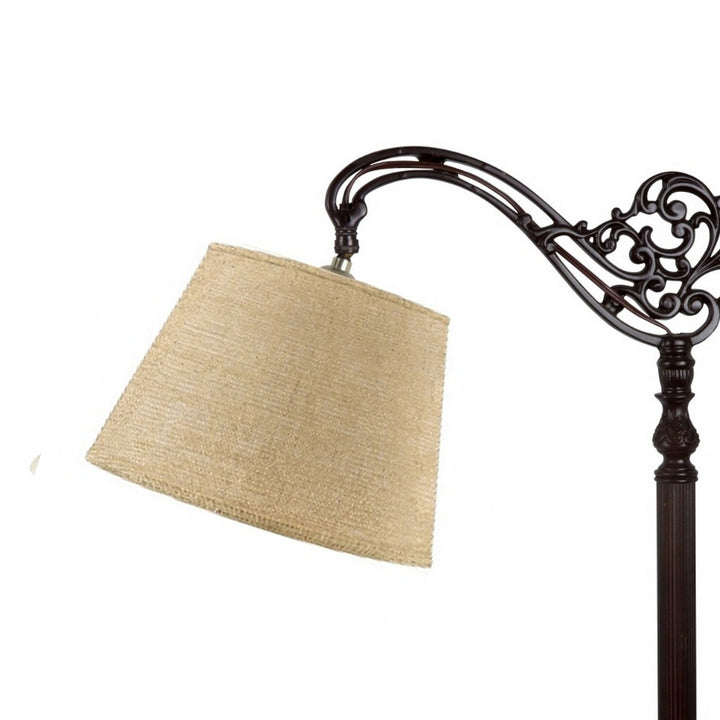 UpgradeLights Beige Burlap 12 Inch European Drum Lampshade with Uno Fitter