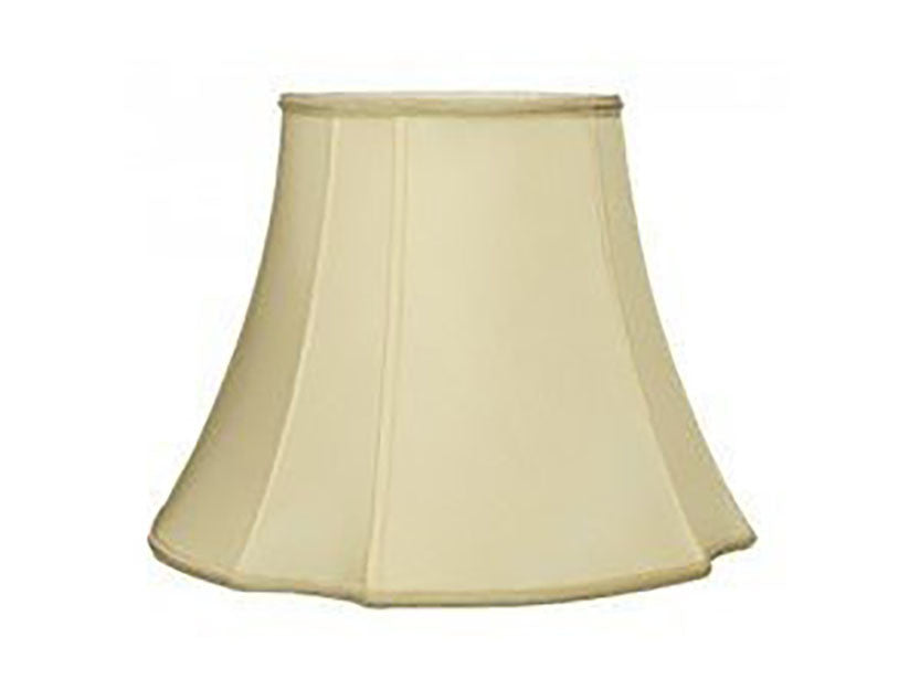 Upgradelights White Eggshell Silk Maltese Oval Inverted Corner Lampshade Replacement