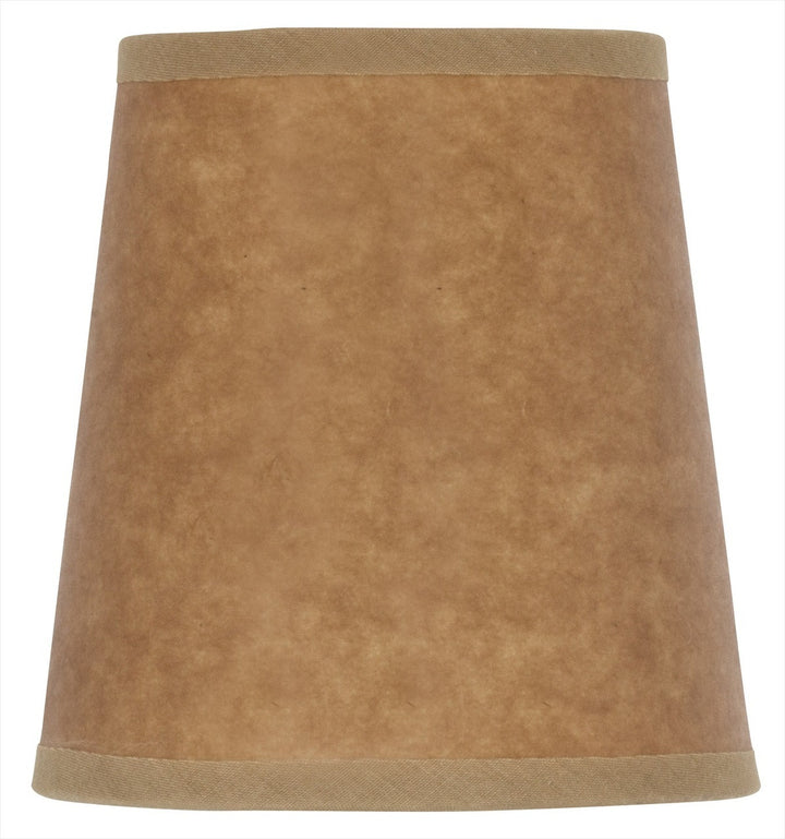 UpgradeLights Brown Oiled Kraft Paper Chandelier Shade English Barrel 4 Inch