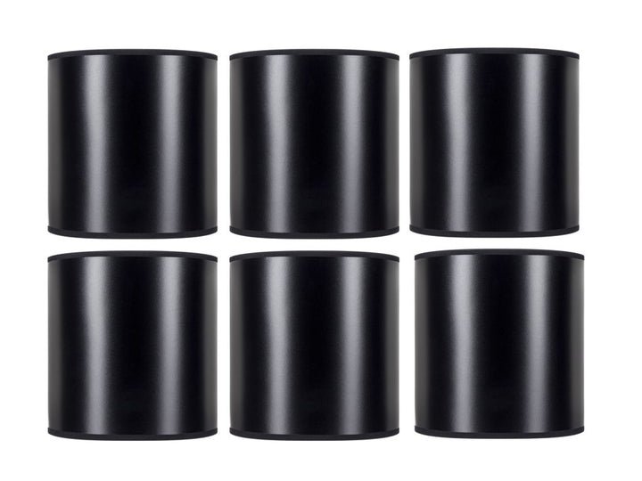 Set of 6 Barrel Drum 4 Inch Clip On Chandelier Lamp Shades