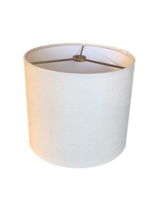 White Linen 8 Inch Round Hardback Shade 8x8x7