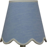 Upgradelights White Linen Scallop Floor Shade with Washer 10x18x12