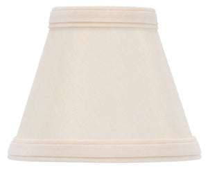 UpgradeLights Beige Silk 5 Inch European Drum Style Clip On Chandelier Lampshade