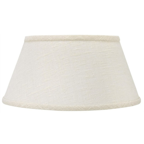 UpgradeLights White Linen 12 Inch Bouillotte Style Lampshade Replacement