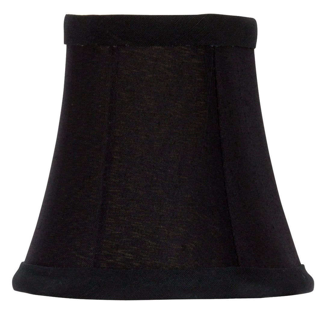 UpgradeLights Black Silk with Gold Interior 4 Inch Flared Bell Clip On Chandelier Lampshades (Set of 6)