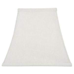 White Silk Square Bell 6 Inch Clip On Chandelier Lampshade 3x6x6