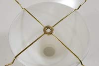 Oiled Parchment 18 Inch Empire Washer Fitter Lamp Shade with Stitched Trim