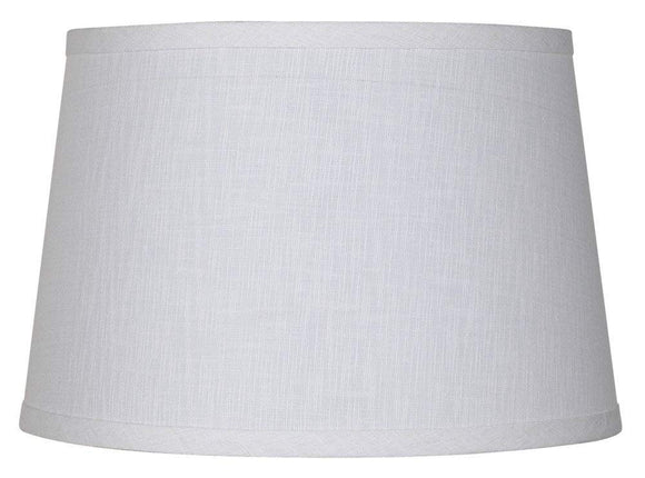 UpgradeLights White Linen 16 Inch Retro Drum Floor or Table Lampshade Replacement