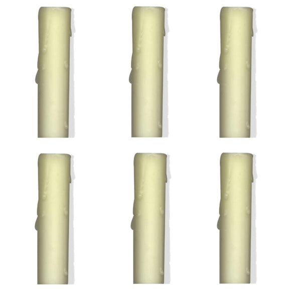 UpgradeLights Set of 6 Chandelier Cover Sleeves Bees Wax Socket Covers (6 inch)