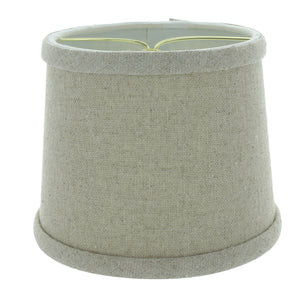6 inch Beige Linen Drum Shaped Chandelier Lampshade
