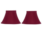 UpgradeLights Set of 2 Red Bell Shade Chandelier Lamp Shade Mini Clip on Shade 6''