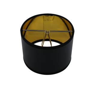 5 Inch Retro Barrel Drum Clip on Chandelier Lampshade (Black)