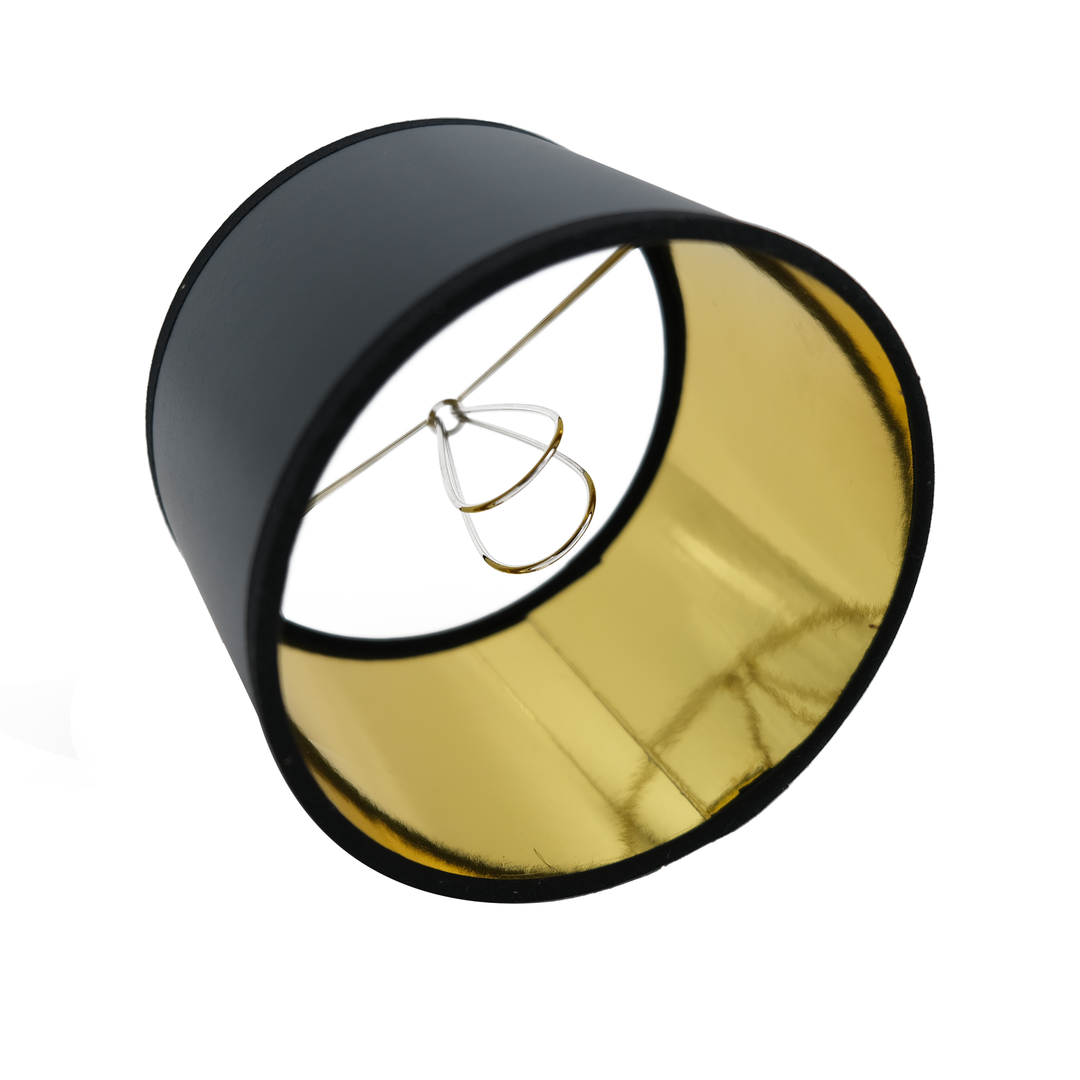 5 Inch Retro Barrel Drum Clip on Chandelier Lampshade (Black)