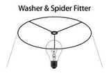 Upgradelights Amber Mica 12 Inch Craftsman Style Washer Fitter Lampshade with Matching Harp and Finial
