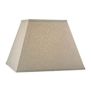 Upgradelights Beige Linen Six Inch Square Mission Style Nickel Clip On Chandelier Lampshade