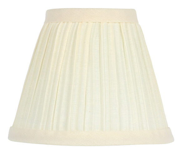 UpgradeLights Eggshell 5 Inch Pleated Retro Drum Chandelier Lamp Shade