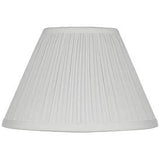 Upgradelights Pleated White Shantung 12 Inch Uno Lamp Shade Replacement 6x12x8