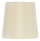 UpgradeLights Set of 6 Silk Chandelier Lamp Shades 5 Inch Euro Style Drum Eggshell Silk